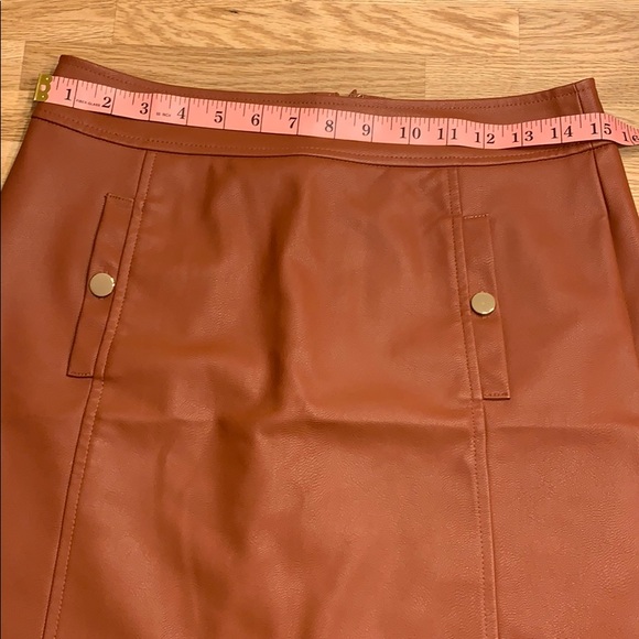 Faux Tan Leather Skirt - Picture 6 of 6
